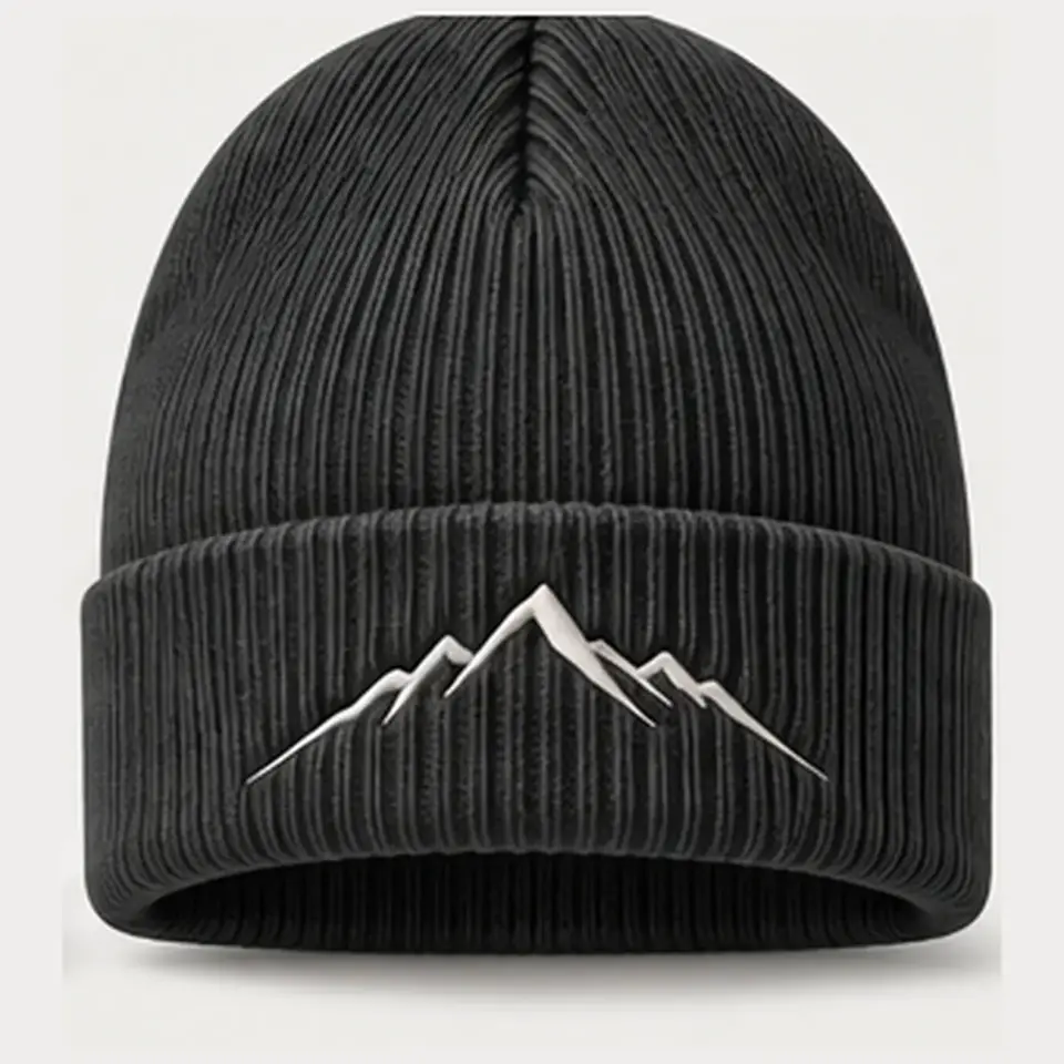 Alpine beanie in Charcoal on a white background