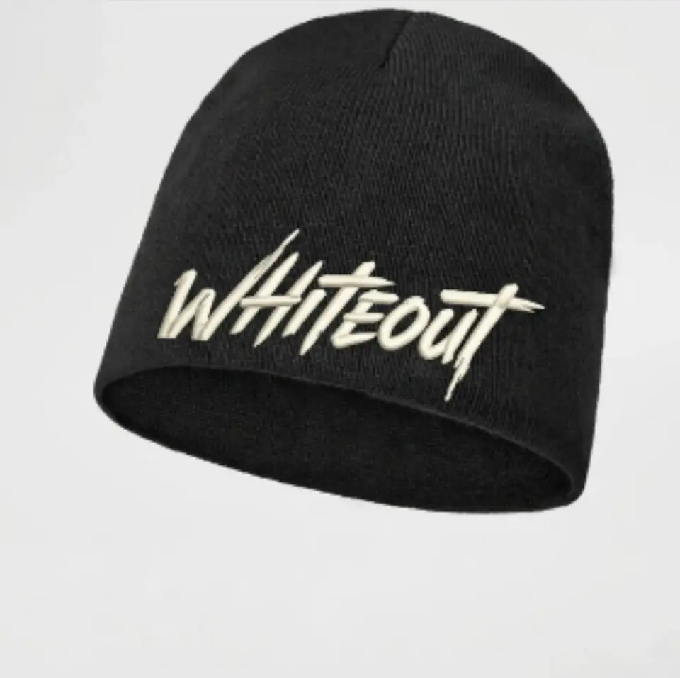Ascent Skull Cap beanie in Black on a white background