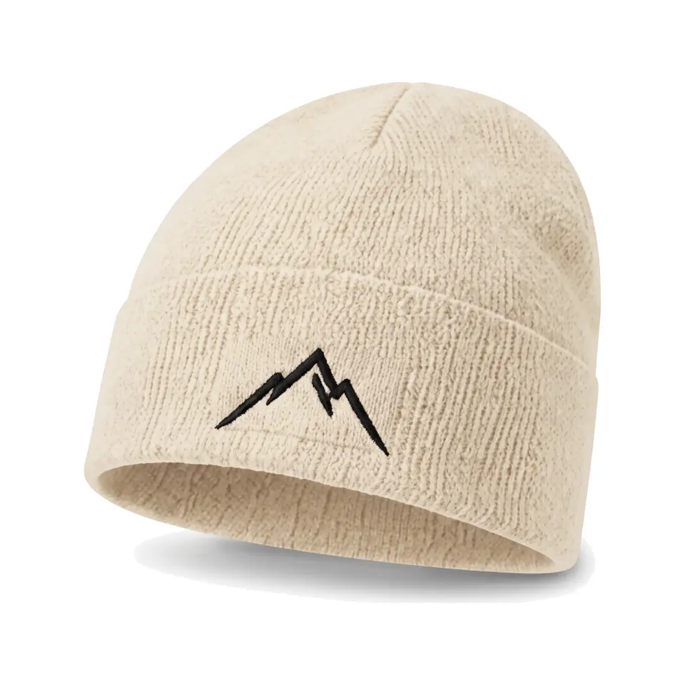 Atelier beanie in Cream on a white background