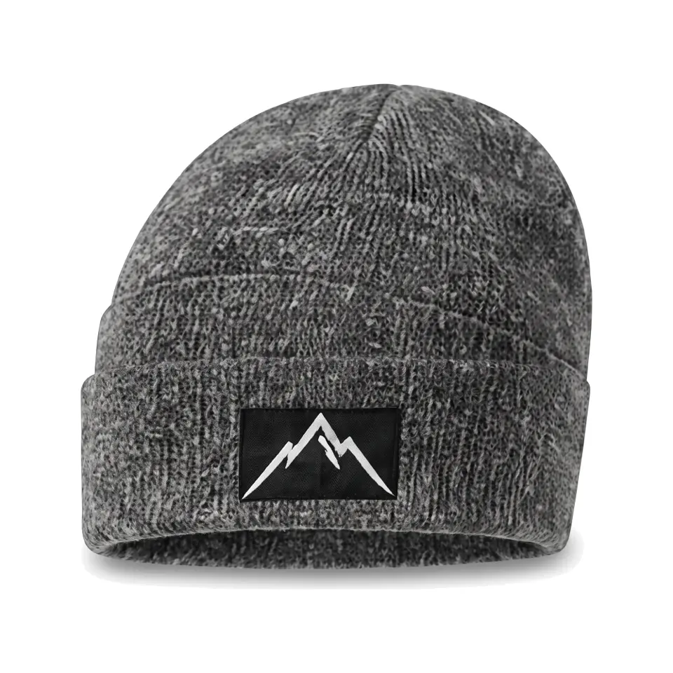 Crest beanie in Grey on a white background