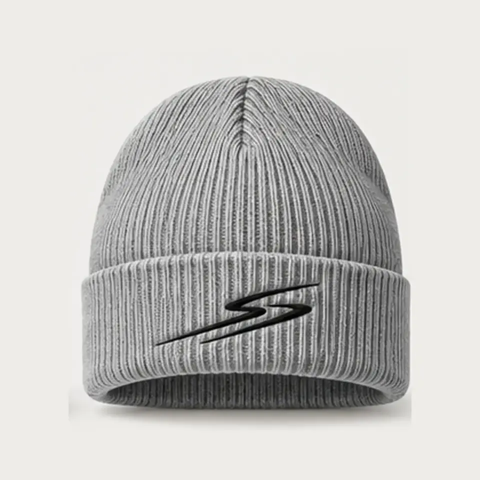 Drift beanie in Heather Grey on a white background