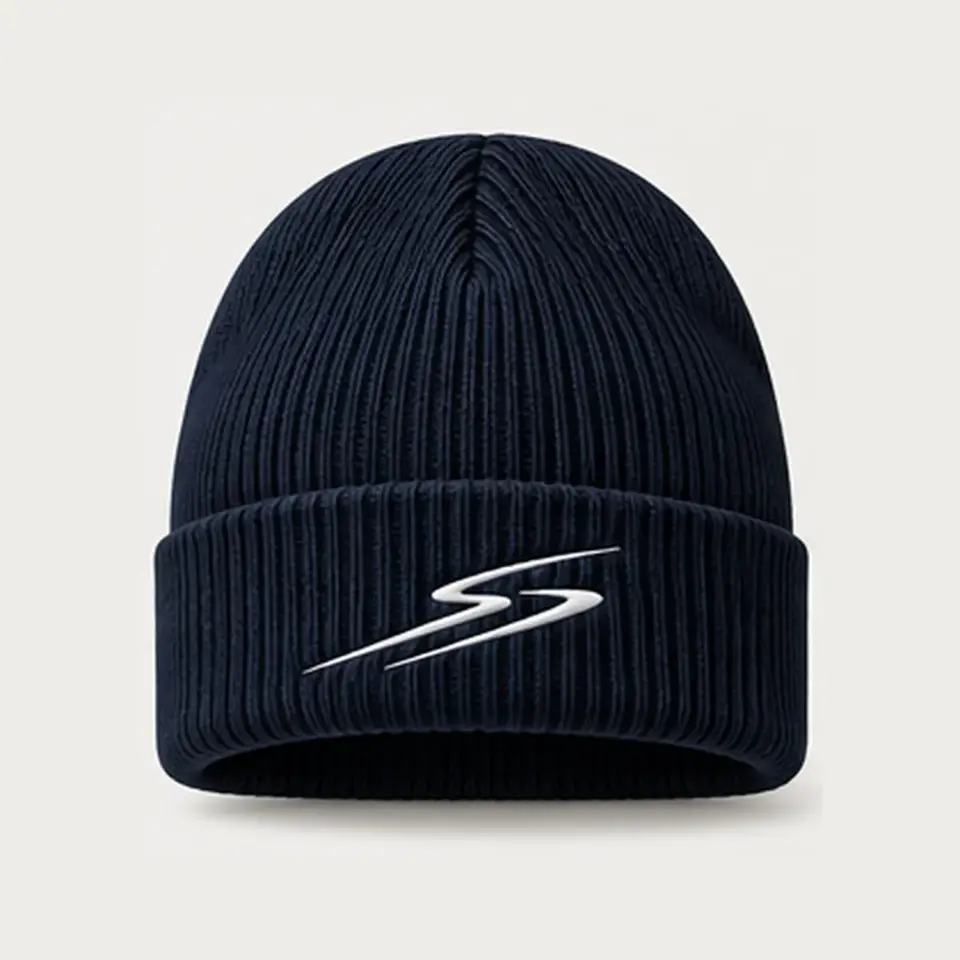 Drift beanie in Navy on a white background