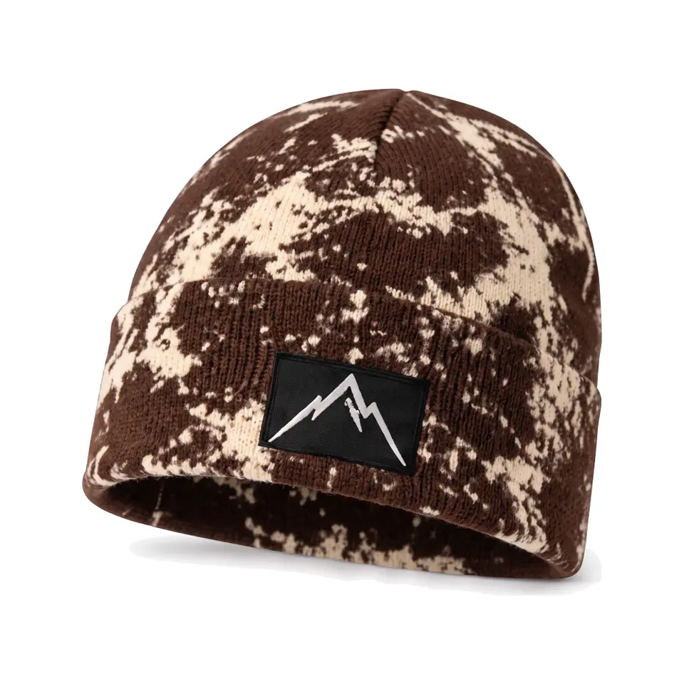 Haute Route beanie in Brown on a white background