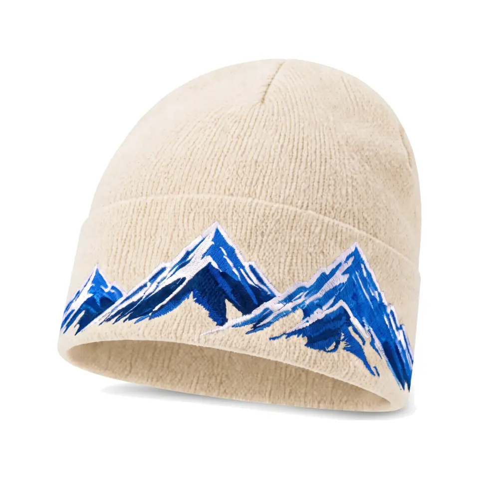 Windline beanie in Cream on a white background
