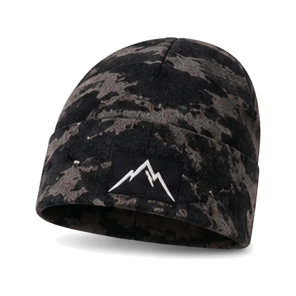 Refuge beanie in Grey Camo on a white background
