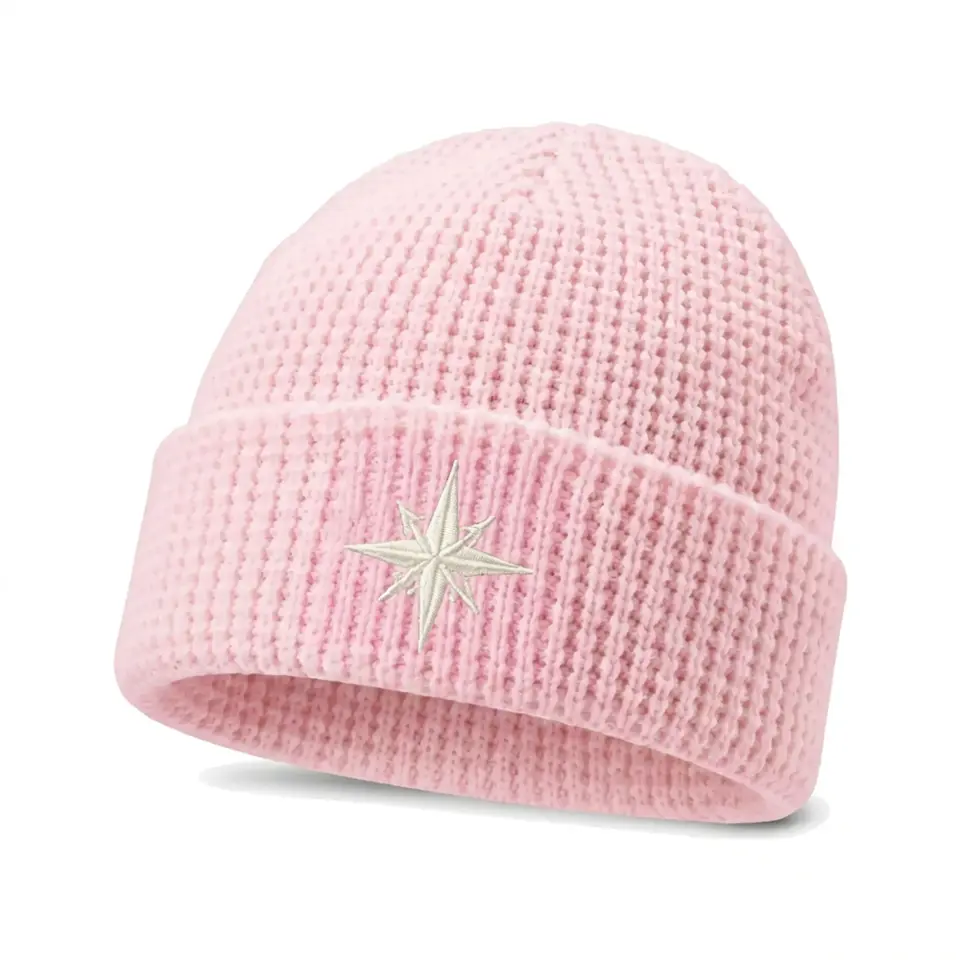 Summit beanie in Blush Pink on a white background