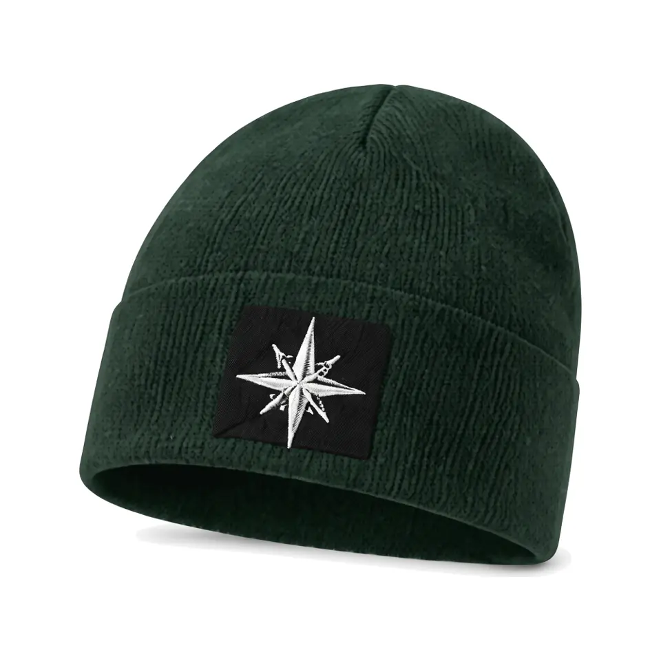 Summit beanie in Forest on a white background