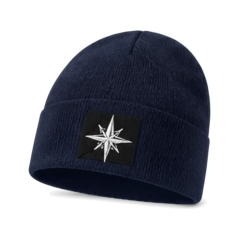 Summit beanie in Navy on a white background