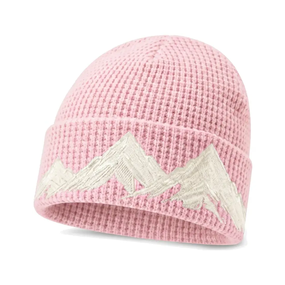 Windline beanie in Blush Pink on a white background