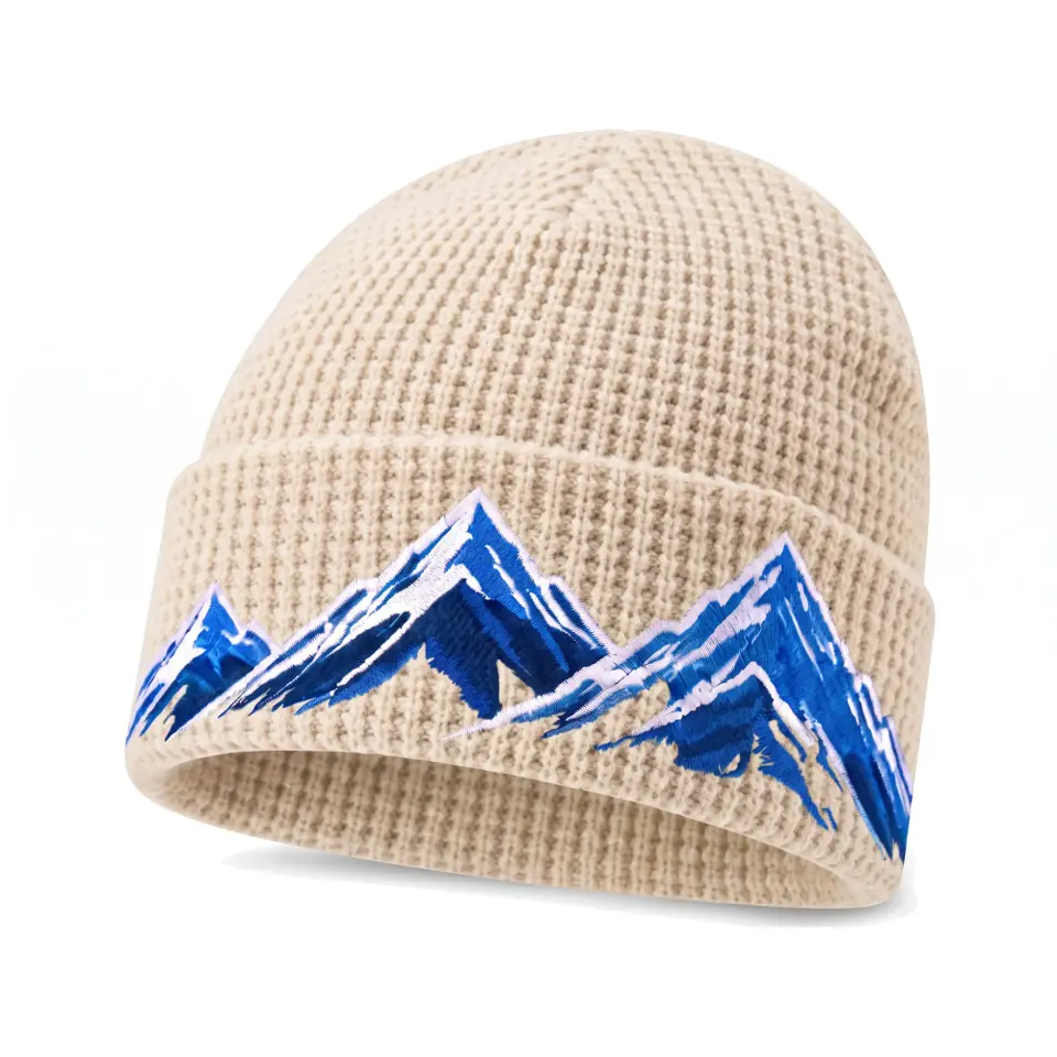 Windline beanie in Cream on a white background