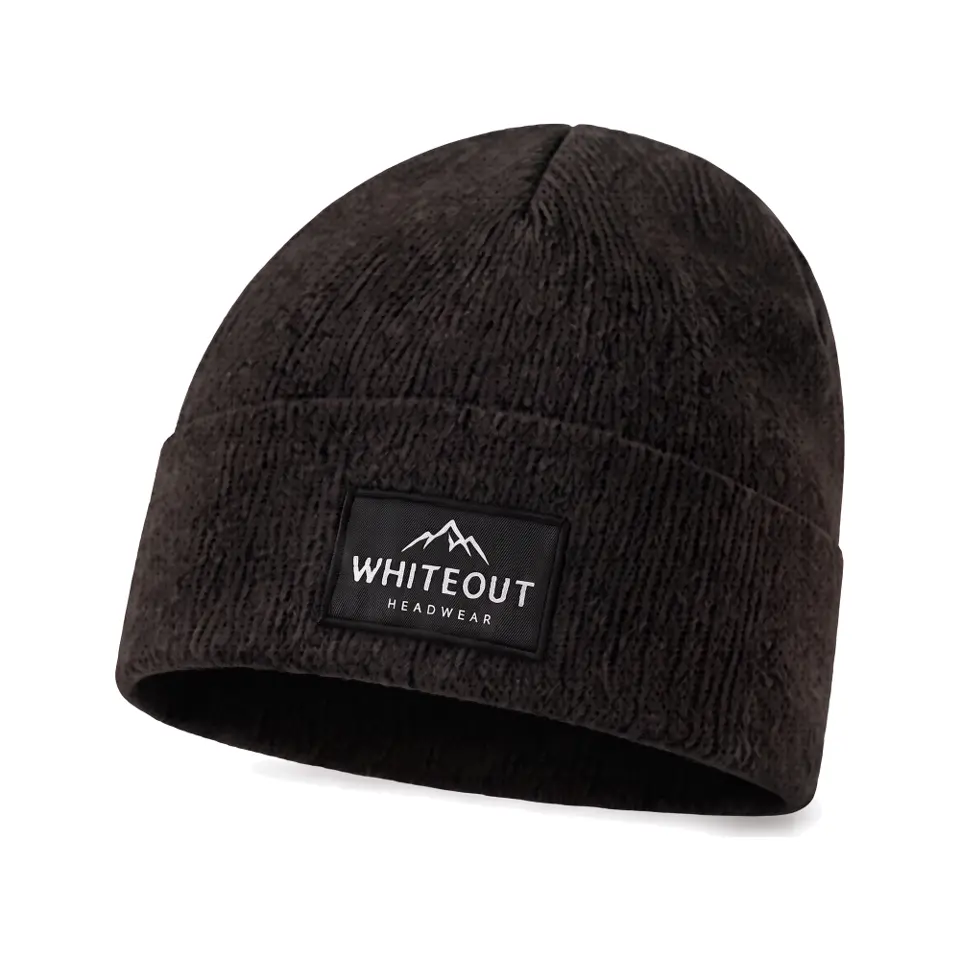 Zermatt beanie in Black on a white background