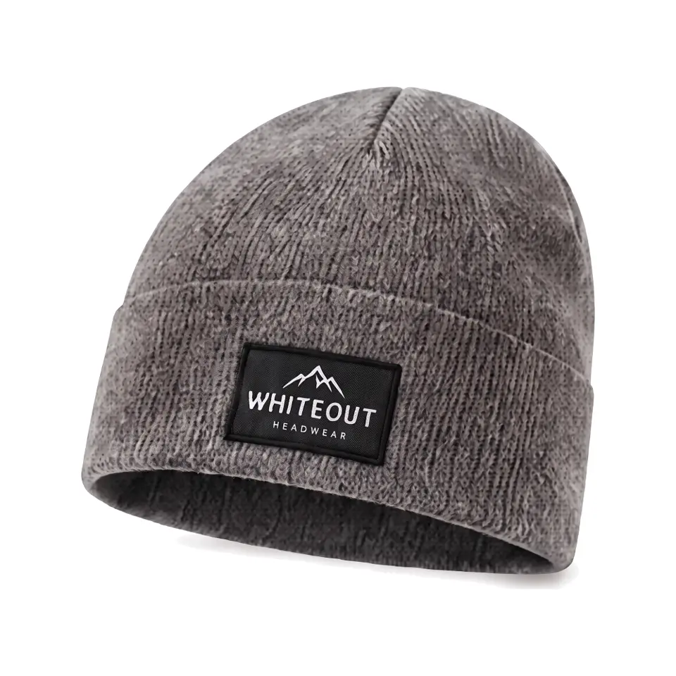 Zermatt beanie in Grey on a white background