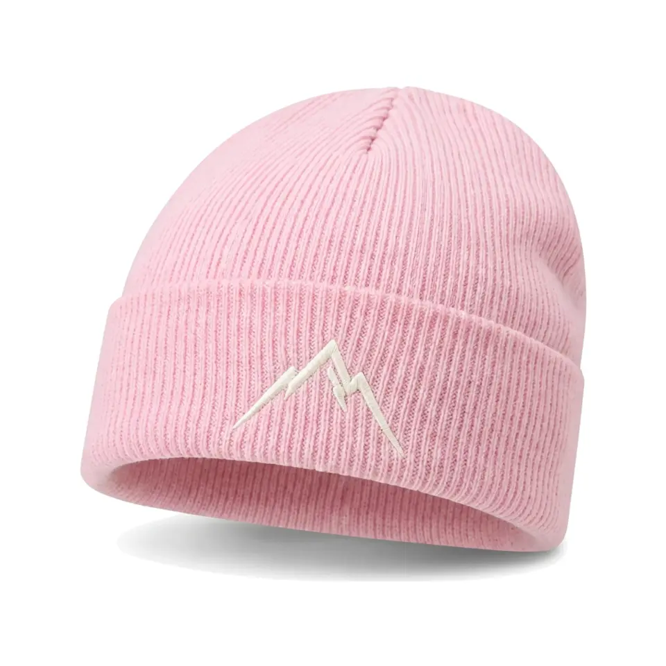 Refuge beanie in Blush Pink on a white background