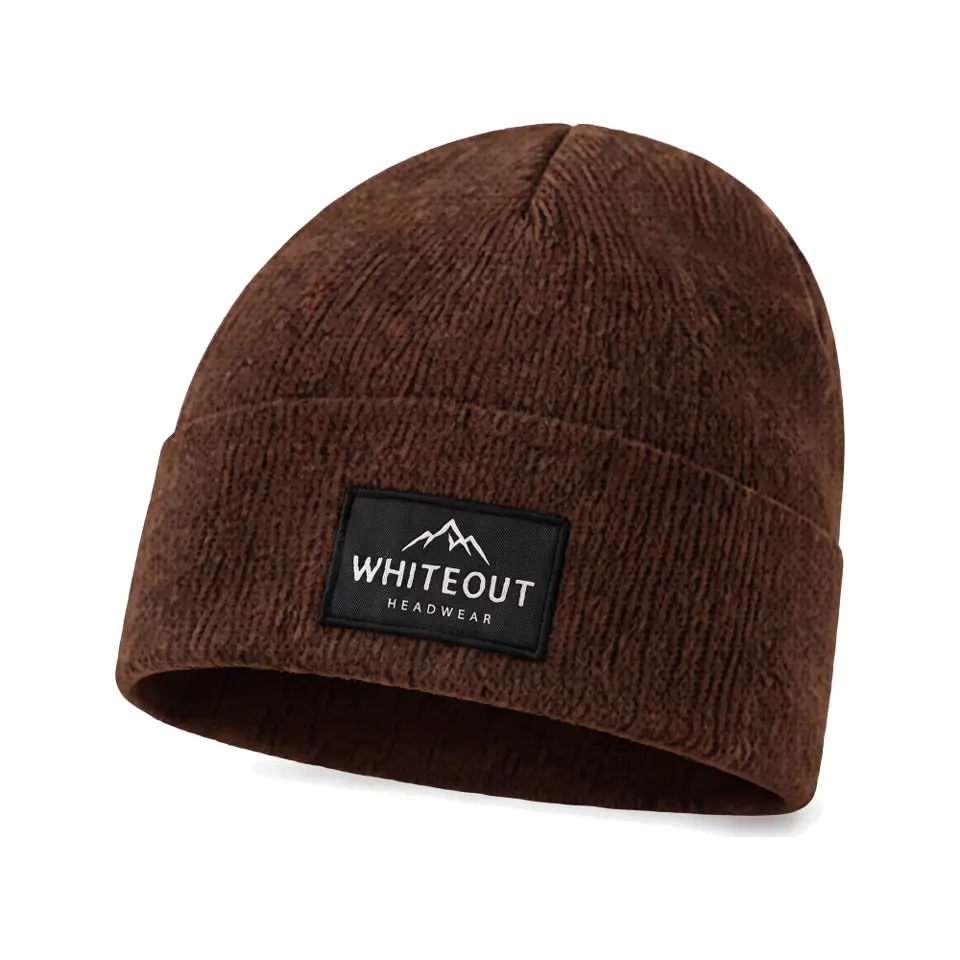 Zermatt beanie in Brown on a white background