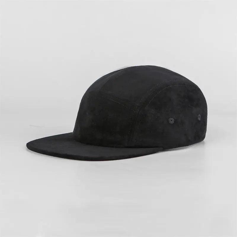 Suede Camper Cap in black