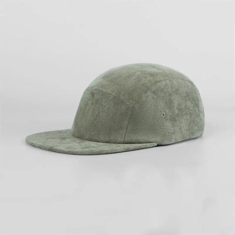 Suede Camper Cap in olive