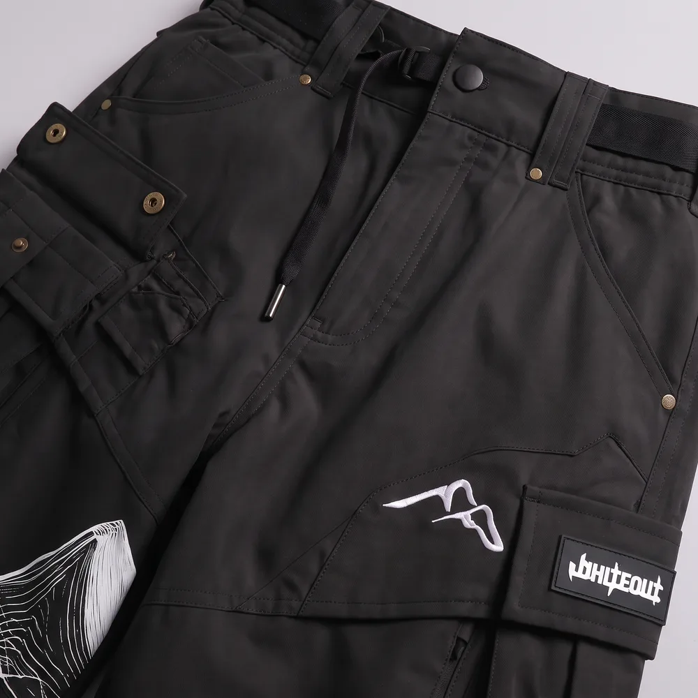 Alpine Onix Black / Line Art: fabric and construction close-up, concept render