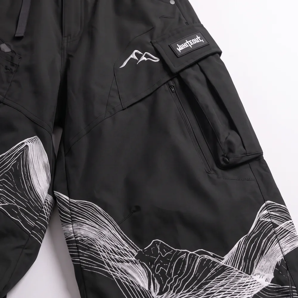 Alpine Onix Black / Line Art: logo and embroidery close-up, concept render