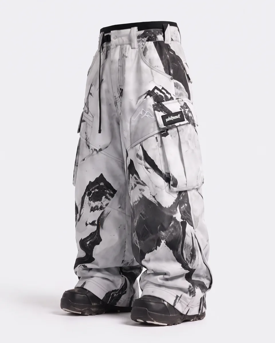 Alpine Storm White / Mountain Print: side studio view, concept render