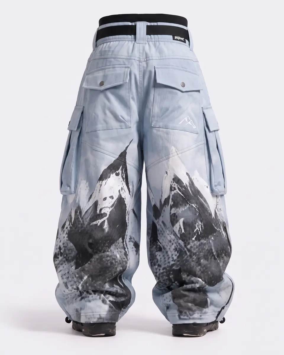 Baby Blue Summit Ice Grey / Mountain Print: back studio view, concept render