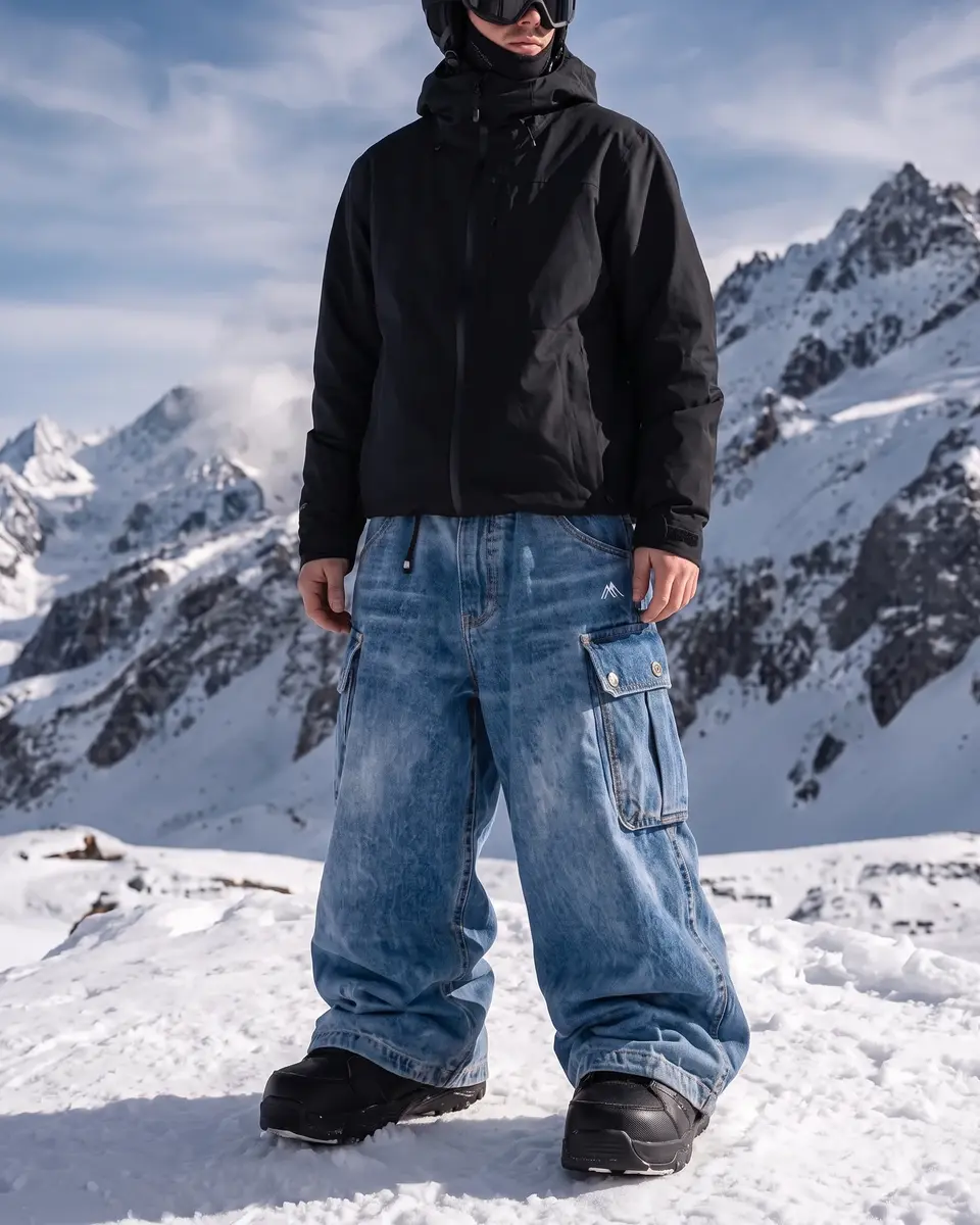 Classic Denim Indigo: on the mountain in classic denim, concept render