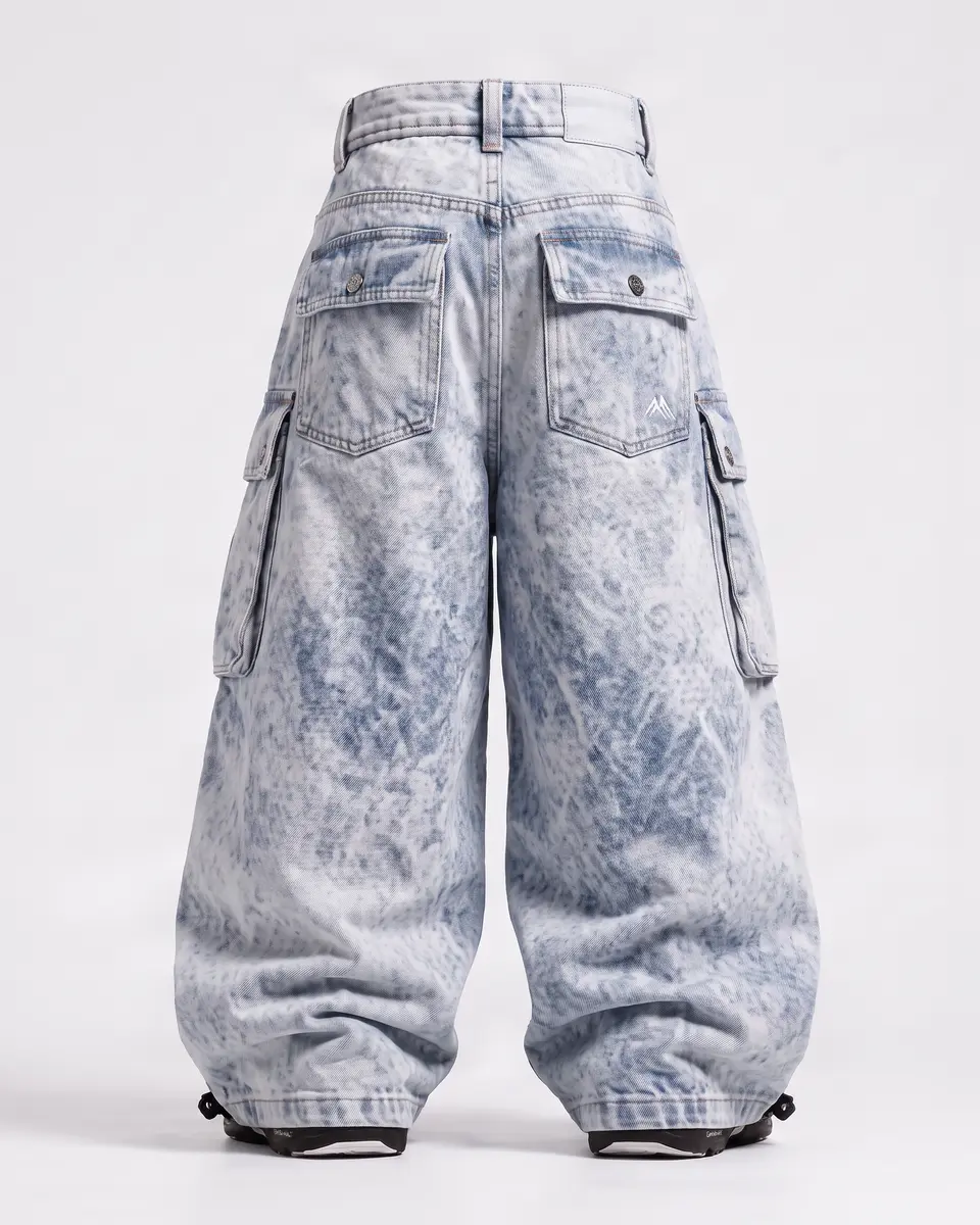 Denim Snow Wash Snow Wash: back studio view, concept render