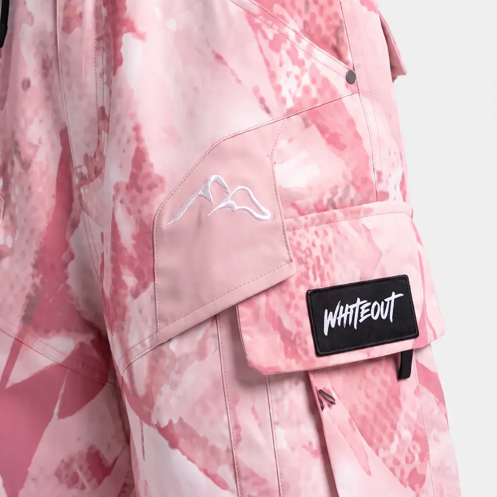 Pink Blush Camo Blush Camo: logo and embroidery close-up, concept render