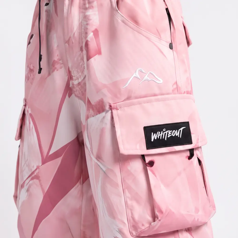 Pink Starfall Pink / White Shards: logo and embroidery close-up, concept render