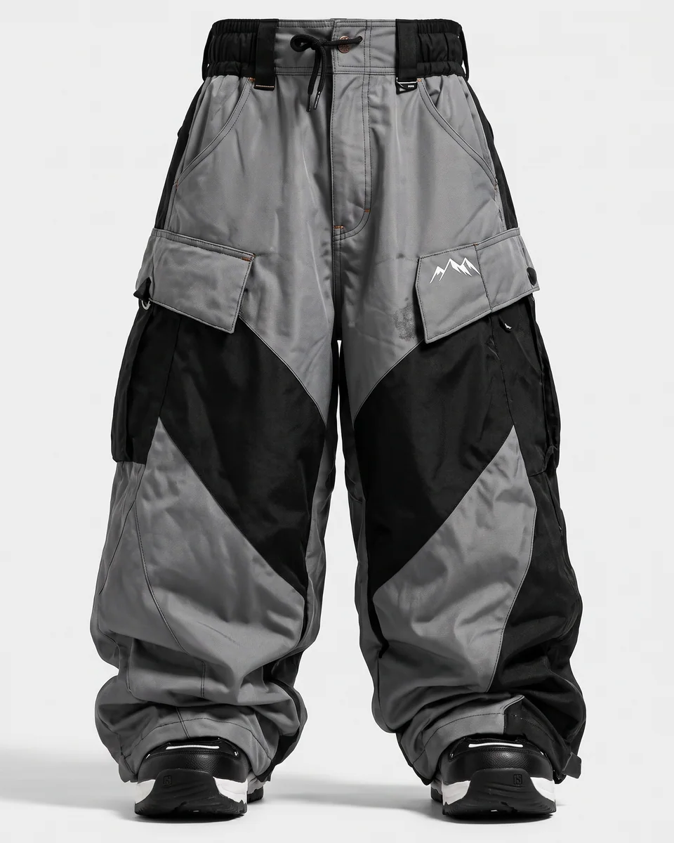 Shadow snow pants in Grey, front view concept render