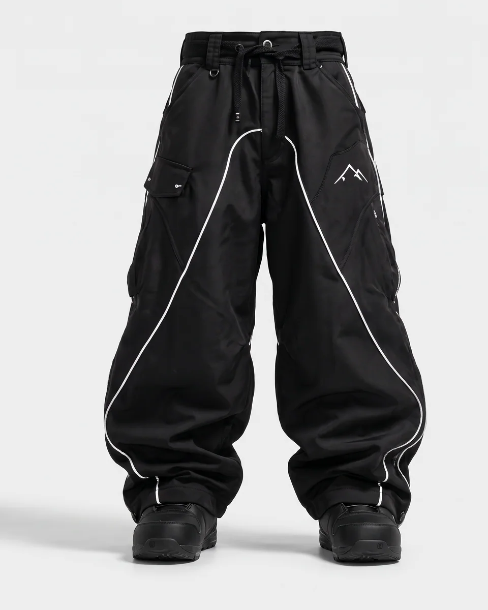 Summit snow pants in Reflective, front view concept render
