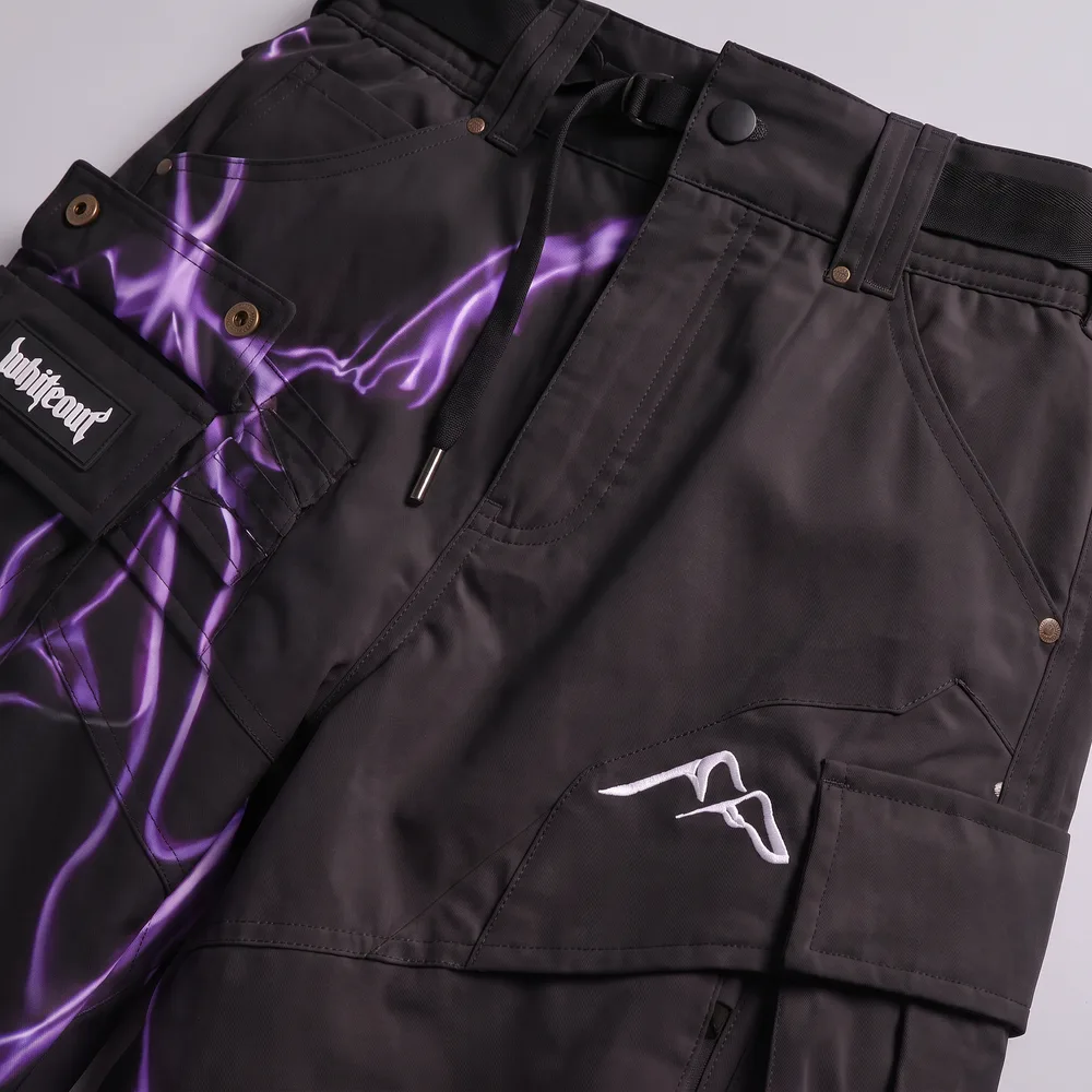 Summit Voltage Black / Purple Lightning: fabric and construction close-up, concept render